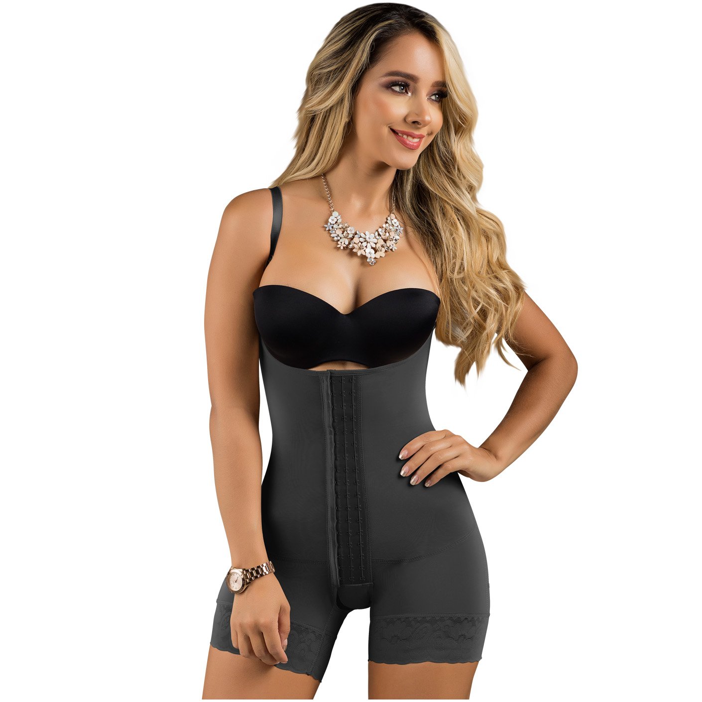 LT. Rose 21113 Open Bust Mid Thighs Butt-Lifting Girdle with Adjustable Straps | Everyday Use - Pal Negocio