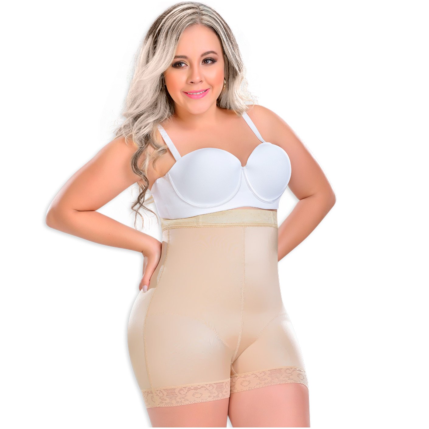 Fajas MYD 0216 Extra High-Waisted Compression Shorts Body Shaper for Women / Powernet - Pal Negocio