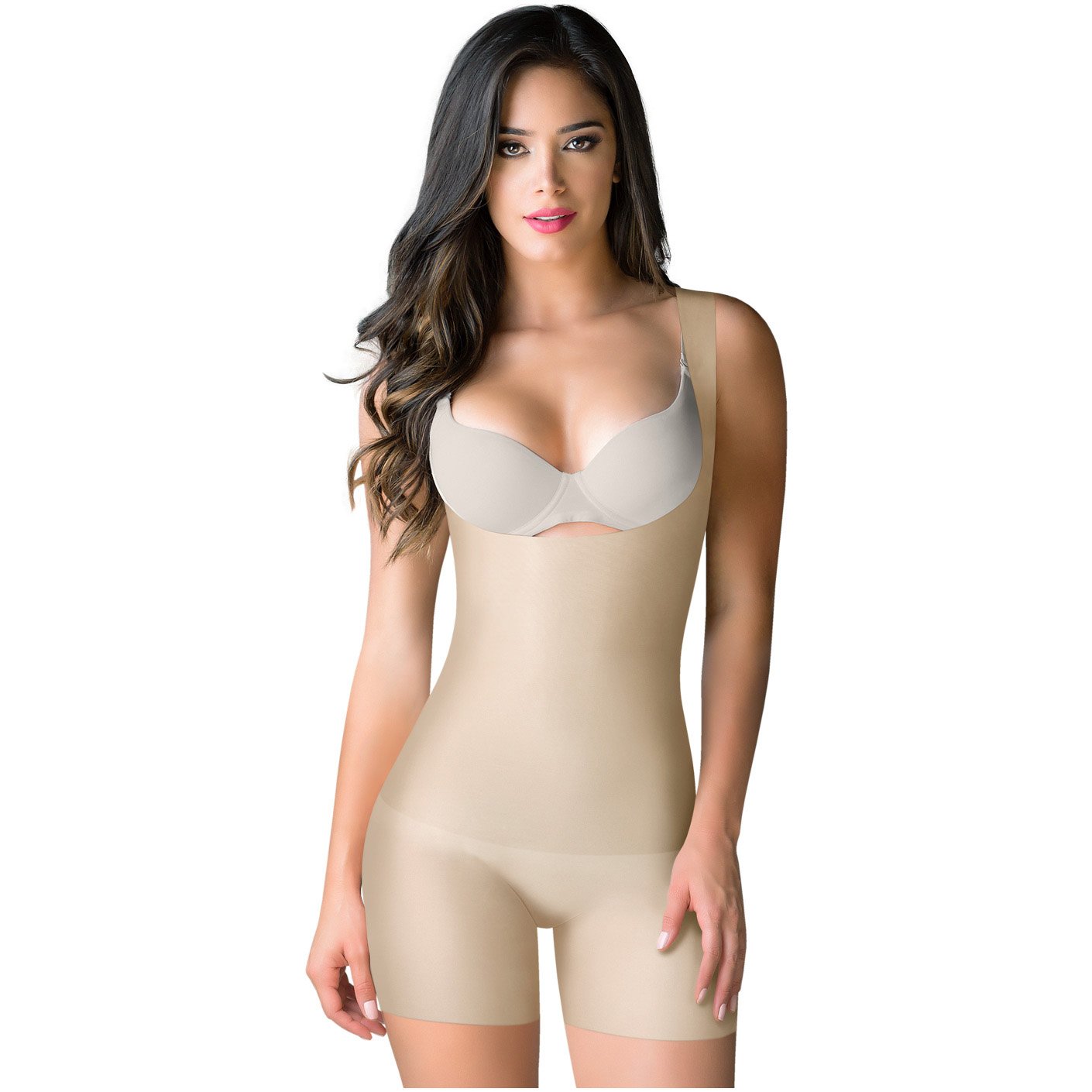 ROMANZA 2033 | Women Tummy Control Shapewear | Open Bust & Mid Thigh - Pal Negocio