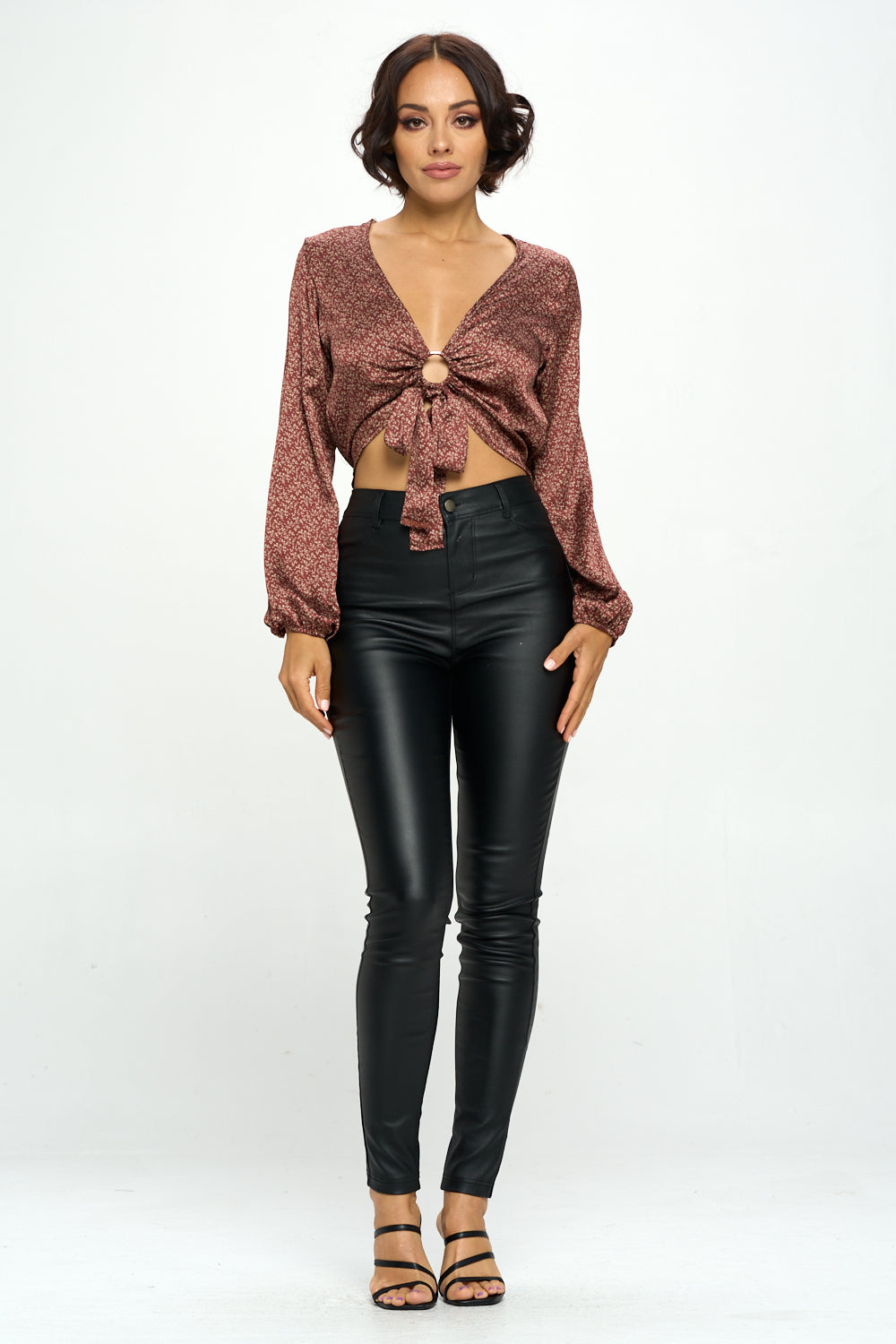 SATIN RUST TOPS