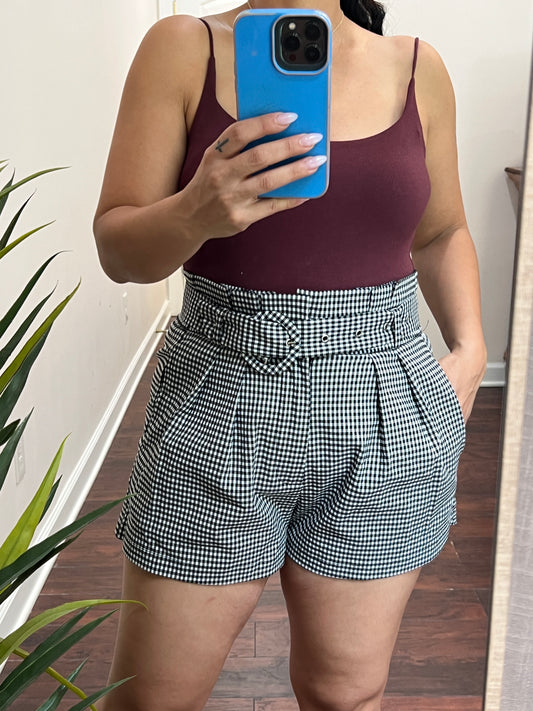 OUT OF MY WAY PLAID SHORTS