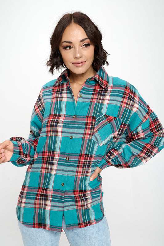 PLAID SHIRT BUTTON DOWN