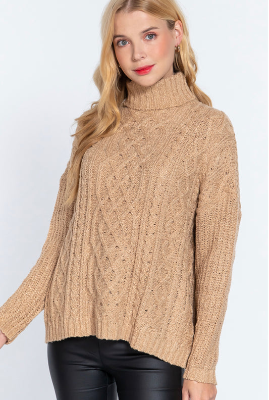 LONG SLEEVE TURTLE NECK TOPS