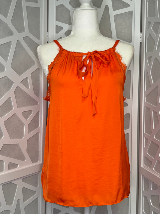 ORANGE TIE BACK TOP