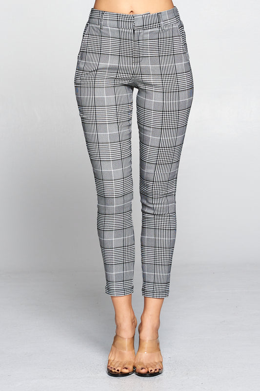 Jacquard Plaid Pants