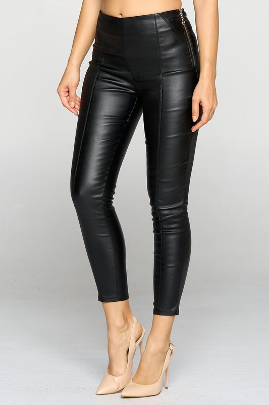 HIGH WAISTED FRONT SEAM PANTS